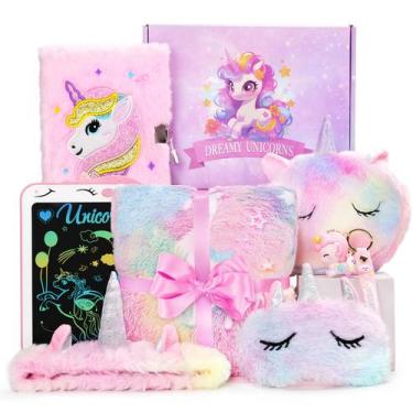 Imagem de Conjunto de presentes Jenria Unicorn para meninas de 3 a 12 anos com c