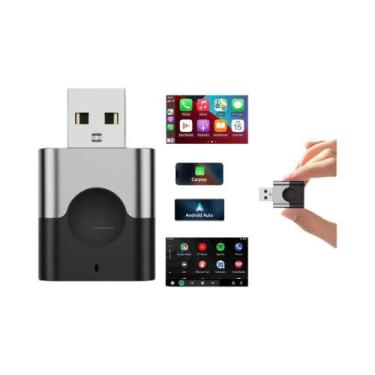 Imagem de Adaptador Wireless Carplay Android Auto 2 Em 1 Mini Caixa Inteligente 