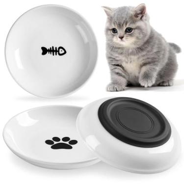 Imagem de Tigela de comida para gatos WROSWT Healthy Ceramic para gatos doméstic