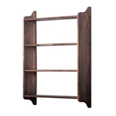 Imagem de Prateleira flutuante com divisória de 4 camadas, prateleira de parede resistente para quarto, sala de estar, escritório, prateleira de exibição de cosméticos para banheiro (marrom) Op ()