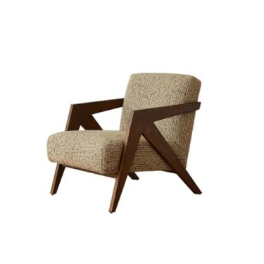 Imagem de Sofá cadeira simples moderna sala de estar sofá cadeira de estudo retro algodão e linho casa sofá preguiçoso cadeira sala de estar sofá