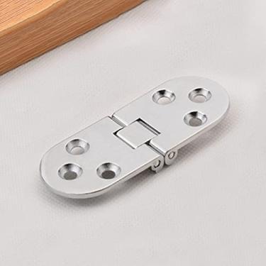 Imagem de Dobradiça de mesa dobrável plana de 180 graus dobradiças de porta de armário acessórios de móveis planos acessórios de hardware (cor: pêssego branco-fruta 5)