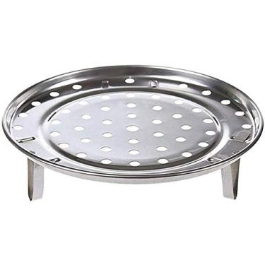 Imagem de Rack redondo de aço inoxidável com diâmetro de 1,5 cm de diâmetro, suporte para enlatamento, suporte para enlatamento, vaporizador, panela de vapor, panela de pressão, torrada, pão, salada (D = 19,3