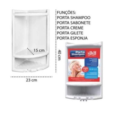 Imagem de Porta shampoo /porta sabonete/porta creme/porta gilete/porta esponja -