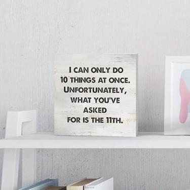 Imagem de Placas e placas decorativas de PVC engraçadas, 10 cm (10 x 10 cm), presente de feriado ideal para decoração criativa de escritório e mesa, adequado para aniversário, Dia das Bruxas e Ação de Graças