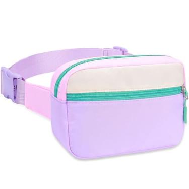 Imagem de Pochete infantil para meninas, Roxo e bege