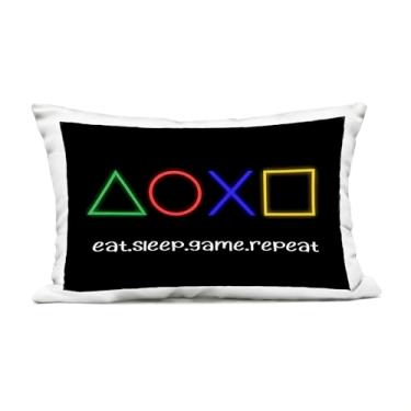 Imagem de Stupell Industries Travesseiro Neon Gaming Symbols & Words Outdoor Print, Design by Christine Simpson Art