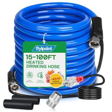 Imagem de Rylpoint 25FT Heated Water Hose for RV,Heated Drinking Water Hose with Thermostat,Lead and BPA Free,1/2Inner Diameter,Temperatures Down to -40°F Self-Regulating,Blue Appearance