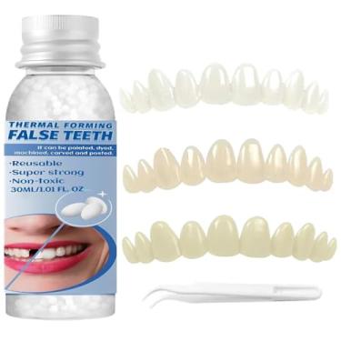 Imagem de Dentes falsos sorriso bonito instantâneo encaixe folheado dentadura soquete perfeito cintas e clareamento alternativo sem dor sem tiro sem perfuração consertar sorriso em minutos