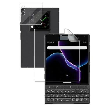 Imagem de WUNIAK Protetor de tela para smartphone Unihertz Titan 2 de 4,5 polegadas, película TPU transparente HD antiarranhões, alta definição, anti-impressão digital, fácil instalação (1 conjunto)