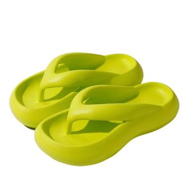 Imagem de Sandálias rasteiras femininas casuais de verão para chuveiro, banheiro, viagens ao ar livre e roupas de praia disponíveis em várias faixas de tamanhos, Verde, 34