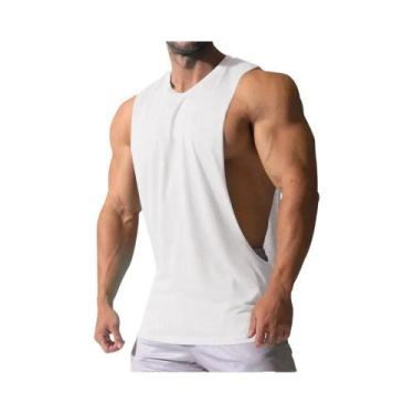 Imagem de Camiseta Sem Mangas Masculina De Verão Para Fitness, Respirável, Decot