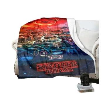 Imagem de Cobertor De Flanela Macio Queen Size Stranger Things Para Decoração De
