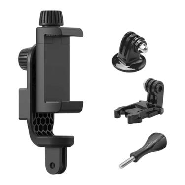 Imagem de predolo Suporte para celular para tripés, suporte universal para celular com rotação de 360° para tripés de câmeras, adaptador para câmeras de ação e vídeos.