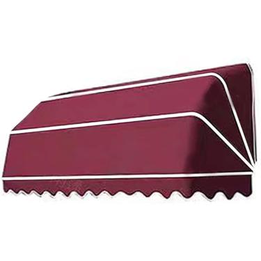 Imagem de Toldo Retrátil Curvado Francês Dobrável Para Pátio, Dossel De Varanda, Toldo Dobrável De Poliéster, Toldo Retrátil Para Pátio Diy, Varanda, Alpendre, Claret, 120 * 60 * 60cm