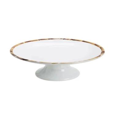 Imagem de Porta Bolo com Pé Borda Bambu Natural Scalla 28 cm 1º L