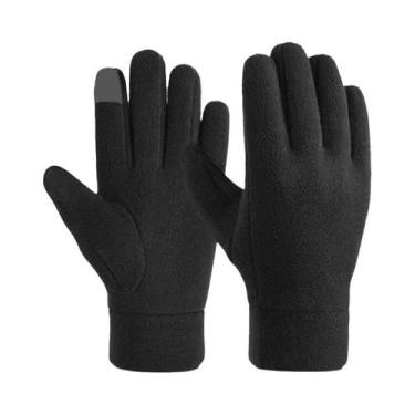 Imagem de Luvas Térmicas Com Forro De Fleece E Tela Sensível Ao Toque Para Corri