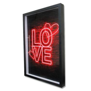 Imagem de Quadro Cofre Porta Objetos Love - TaColado, 60 x 40cm