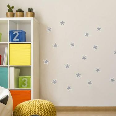 Imagem de Adesivo Destacável Estrelas - Várias Cores - TaColado, Cinza