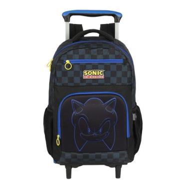 Imagem de Mochila De Rodas Sonic Juvenil Escolar Game Mala Meninos - Luxcel, Pre