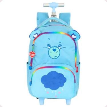 Imagem de Mochila de rodinhas e Costas Escolar Ursinhos Carinhosos Top, Azul