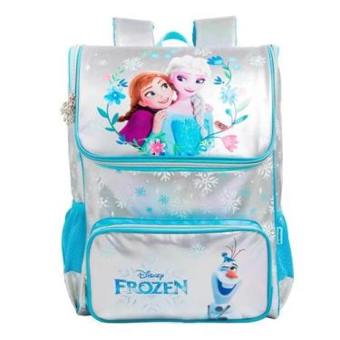 Imagem de Mochila Frozen Escolar Costas Infantil Menina Elsa E Anna -, Cinza