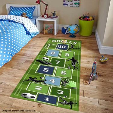 Imagem de Genérico Tapete Infantil Esportivo Amarelo 70 cm x 200 cm Ilustrado