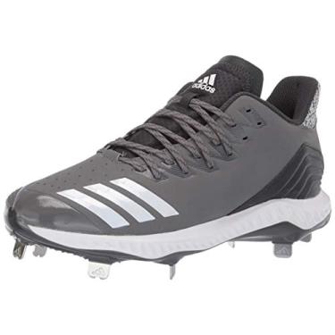 Imagem de adidas Chuteiras de beisebol masculinas Icon Bounce, Cinza/Branco/Carbono, 15
