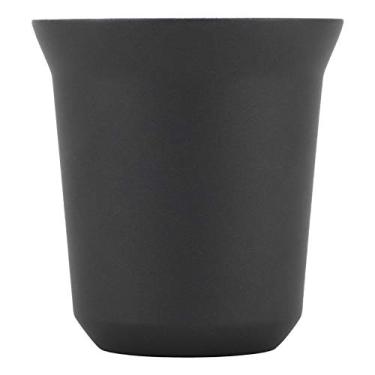Imagem de Venda Louca Copo de parede dupla, requintado, 74 x 78 mm, copos de café 304, aço inoxidável para armazenar café e bebidas com leite (preto fosco, 160 ml)