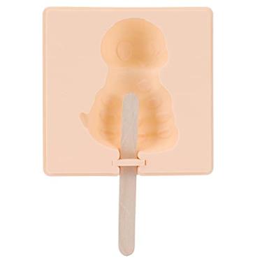 Imagem de QANYEGN Molde De Sorvete De Silicone, Bandeja De Sorvete Com Tampa E 20 Palitos, Máquina De Picolé, Bandeja De Cubos De Gelo Em Forma De Animais(Snake)