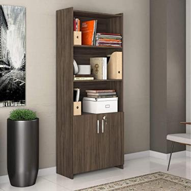 Imagem de Armário Multiuso 2 Portas 2 Prateleiras Notável Móveis Nogal Trend