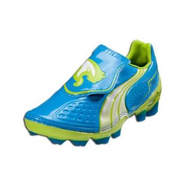 Imagem de PUMA V1.11 i FG Junior - Dresden Blue/White/Lime