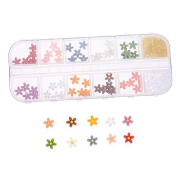 Imagem de DOITOOL Adesivos 3D 1 Caixa acessórios para unhas de flores enfeites de unhas strass para arte ornamento decoração acessório de salão de beleza manchas de unhas japonês decorações Charme