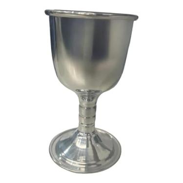 Imagem de META ATACADO, Cálice Para Ritual em Alumínio Pintado de Prata14cm 200 ml