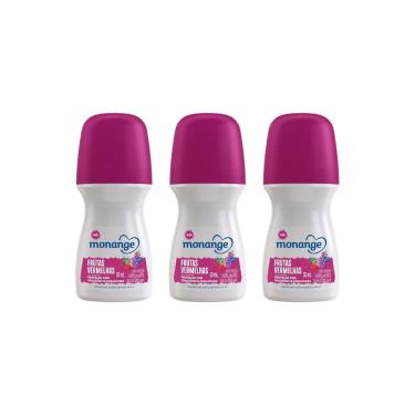 Imagem de Desodorante Roll-on Monange 50ml Frutas Vermelhas-Kit C/3un