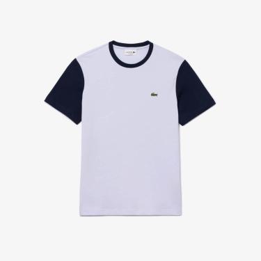 Imagem de Camiseta Lacoste Regular Fit em Jérsei com Colorblock Masculina-Masculino
