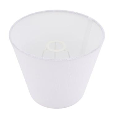 Imagem de Hemobllo Abajur de alga marinha, capa de luz de barril de cone de linho de tecido para lustre de mesa, lâmpada de parede, lâmpada de branca