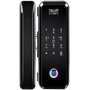 Imagem de Fechadura inteligente, fechadura eletrônica com impressão digital com teclado - teclado de entrada sem chave Fechadura inteligente para porta deslizante inteligente, fechadura - impressão di
