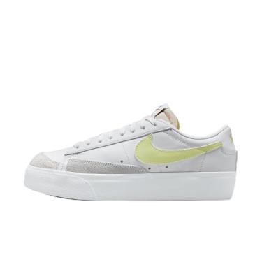 Imagem de Nike Tênis feminino Blazer Low Platform (DJ0292-115, branco/laranja da equipe/preto/lima), Branco/Team Orange/Preto/Life Lime, 37