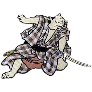 Imagem de Emblema bordado de samurai gato Wappen-ya Dongri da Japan Import S0008