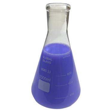 Imagem de Frasco Erlenmeyer Boca Estreita 1000ml 1 Lit Vidro Boro 3.3 - Up Brasi