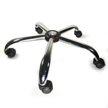 Imagem de Estrela em Aço Cromado Resistente Para Cadeira com Rodizios - Cadecore