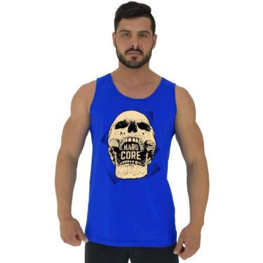 Imagem de Regata Clássica Masculina MXD Conceito Hardcore Skull, M, Azul