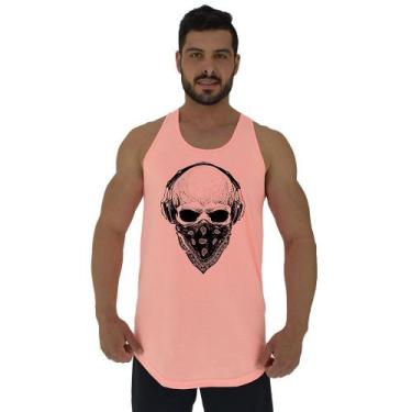Imagem de Regata Longline Estampada Masculina MXD Conceito Caveira Gangster, P, 