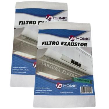 Imagem de Manta Filtro Para Depurador Coifa com 2 Embalagens 60cm X 80cm - VB Ho