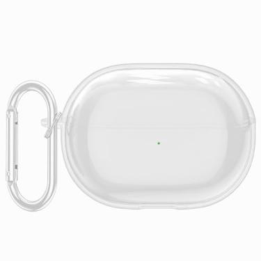 Imagem de 2 pacotes para Freebuds Pro 4 3 Case TPU Transparente FreebudsPro4 Fones de ouvido sem fio Capa protetora transparente com chaveiro