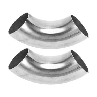 Imagem de Motoforti 2 peças 90 graus curva mandril cotovelo carro modificado tubo de escape tubulação 5.1 cm espessura OD 1,2 mm/18GA 51x160x1,2 mm 201 aço inoxidável 201 peças