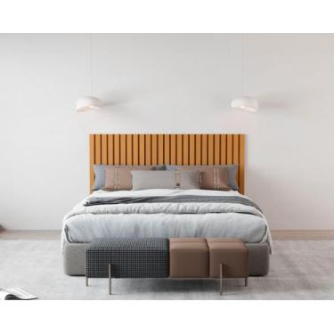 Imagem de Cabeceira Ripada Maracá Queen 162cm MDF/MDP - JB Bechara