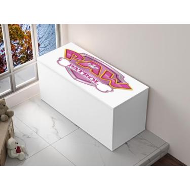 Imagem de Bau Infantil para brinquedos e objetos MDF Skye patrulha - Anyben
