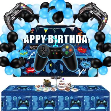 Imagem de Kit de Decoração de Aniversário Gamer Skylety - 34 Peças